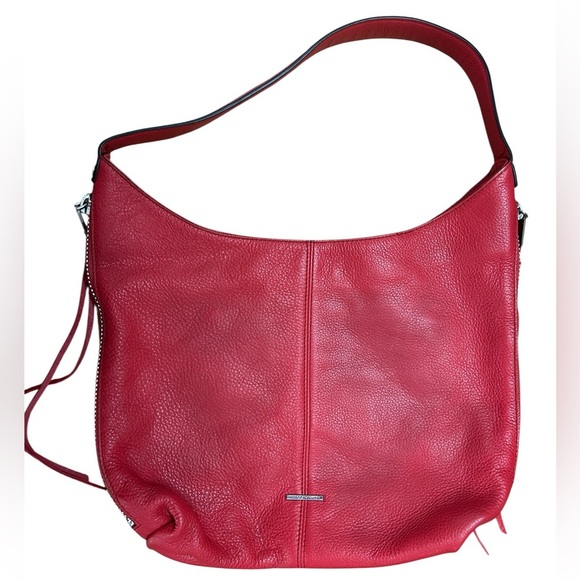Rebecca Minkoff medium Bryn double zip hobo red shoulder bag - Picture 8 of 13